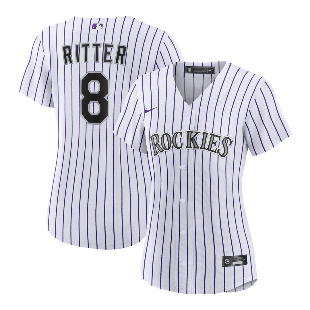 Ryan Ritter Colorado Rockies Nike Women's Home Replica Jersey - White Official MLB Team Apparel Baseball Fan Gear