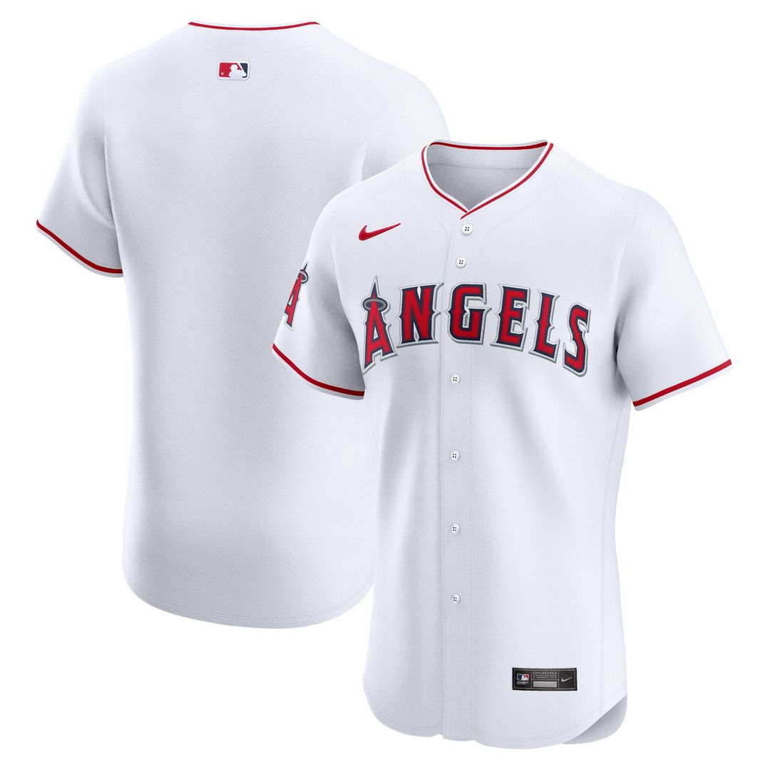 Los Angeles Angels Nike Home Elite Jersey - White Official MLB Team Apparel Baseball Fan Gear