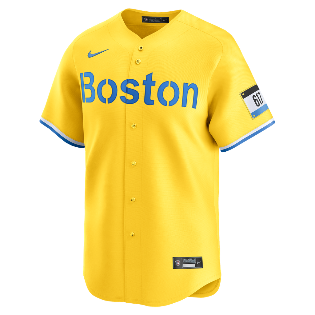 Boston Red Sox Nike City Connect Limited Jersey - Gold Official MLB Team Apparel Baseball Fan Gear