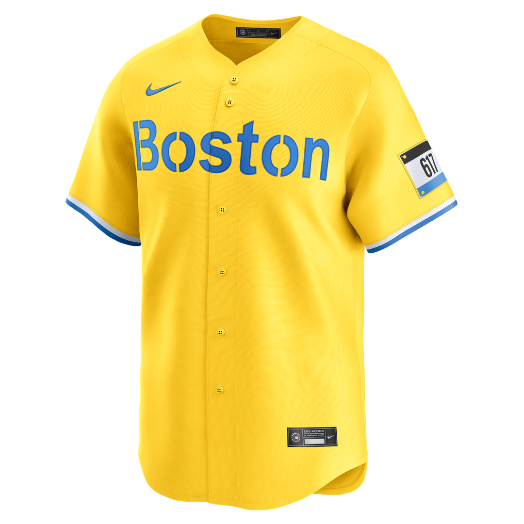 Boston Red Sox Nike City Connect Limited Jersey - Gold Official MLB Team Apparel Baseball Fan Gear