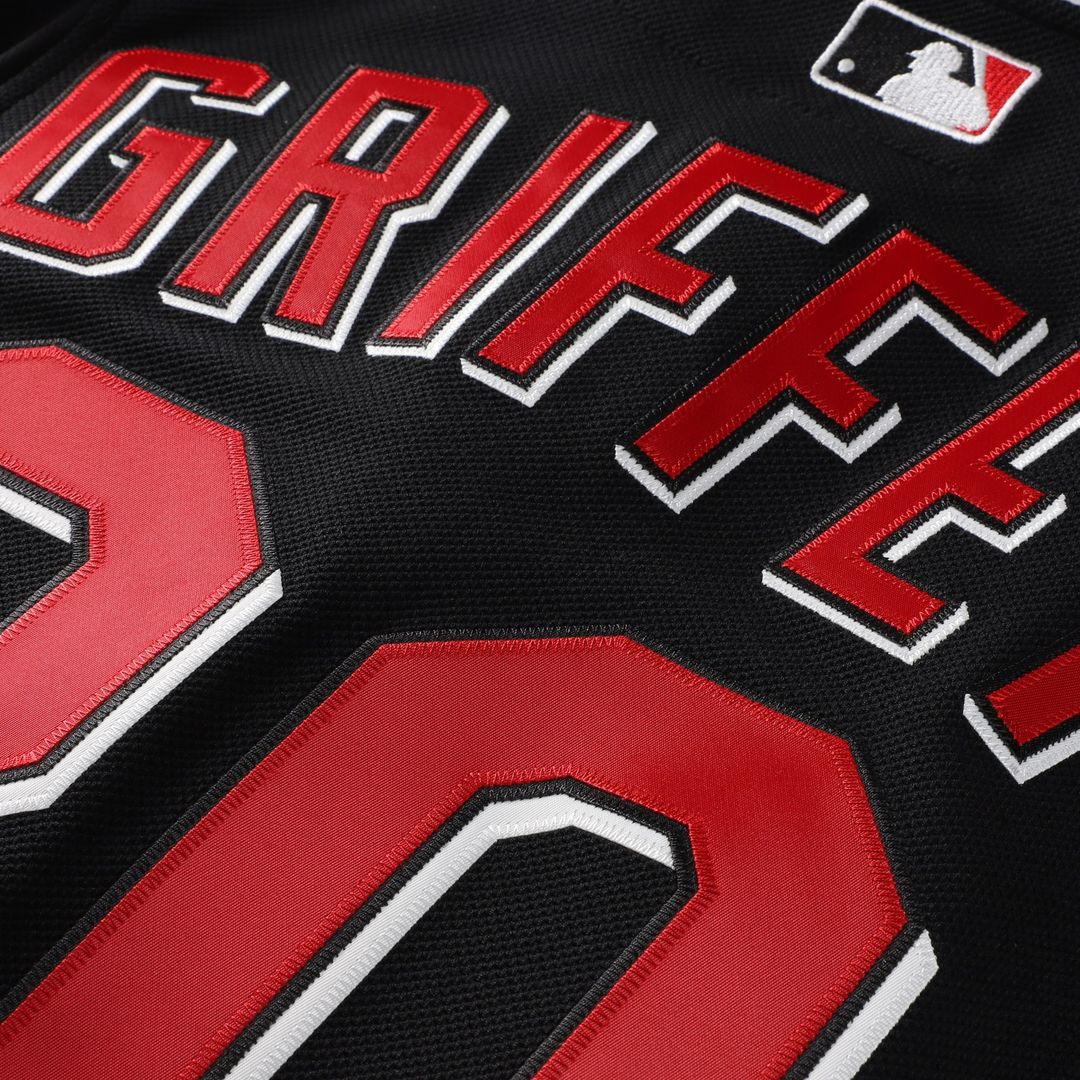 Ken Griffey Jr. Cincinnati Reds Mitchell & Ness Cooperstown Collection Authentic Mesh Batting Practice Jersey - Black Official MLB Team Apparel Baseba