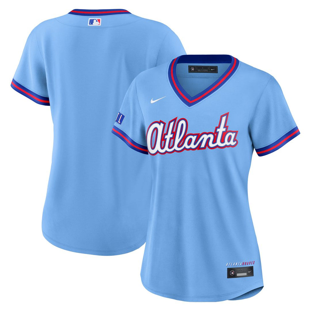 Atlanta Braves Nike Women's 2026 City Connect Stadium Jersey - Powder Blue Official MLB Team Apparel Baseball Fan Gear