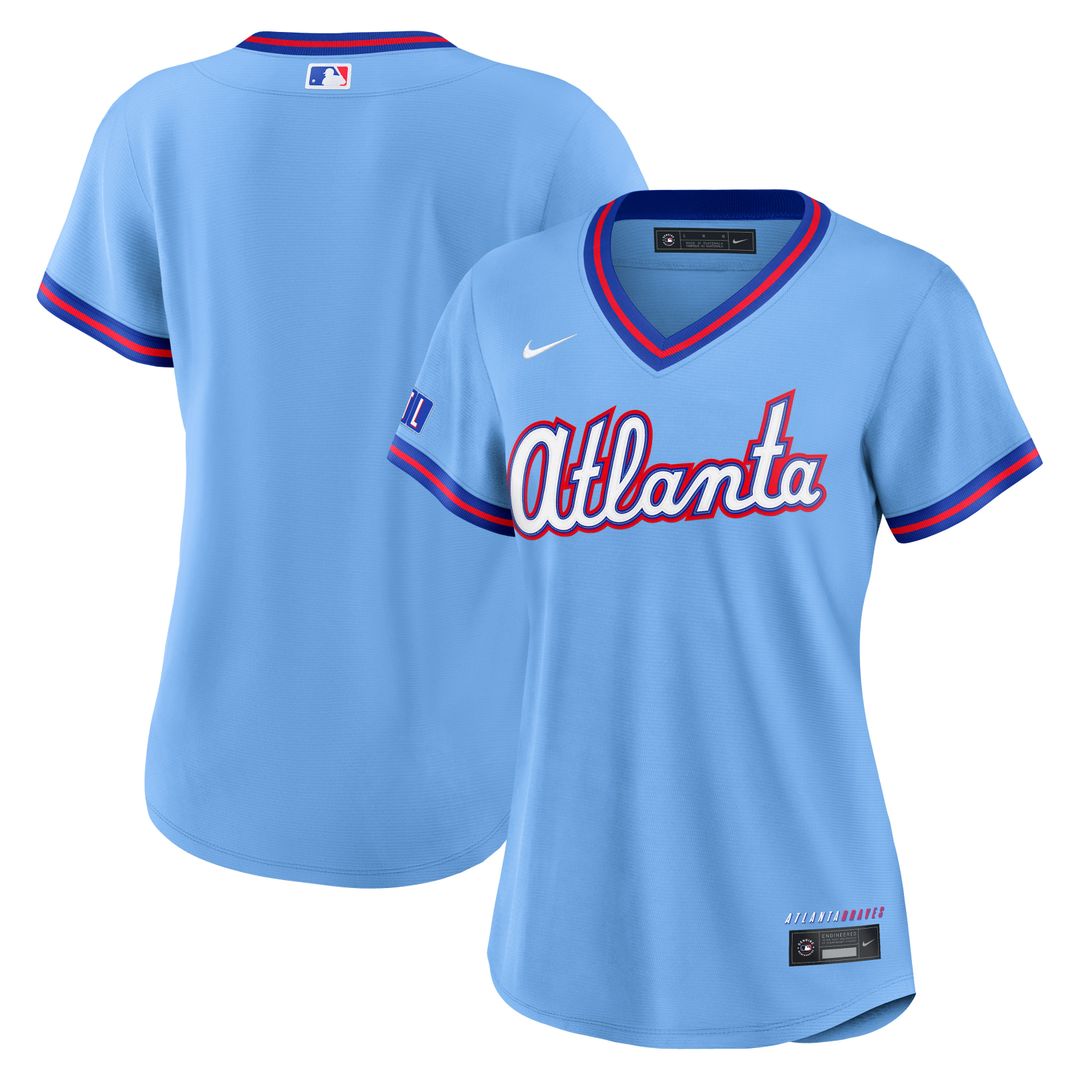 Atlanta Braves Nike Women's 2026 City Connect Stadium Jersey - Powder Blue Official MLB Team Apparel Baseball Fan Gear