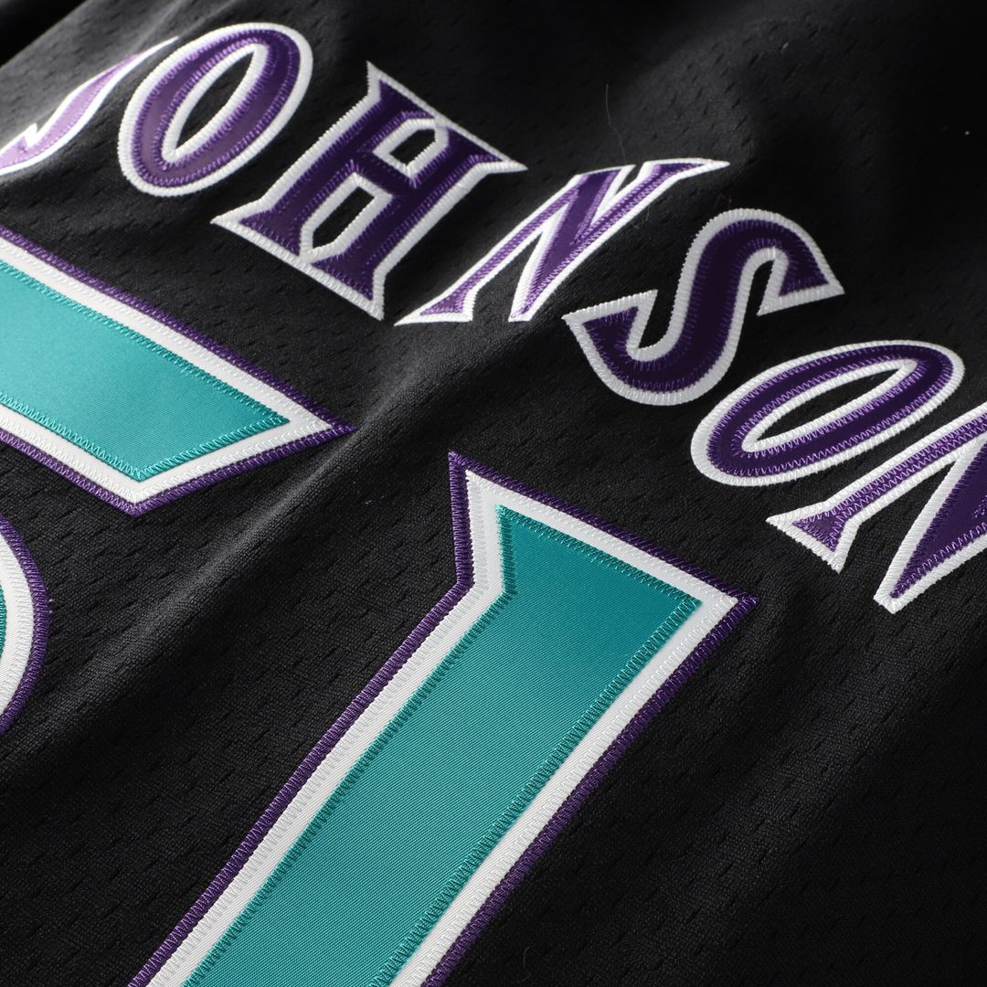 Randy Johnson Arizona Diamondbacks Mitchell & Ness Cooperstown Collection Mesh Batting Practice Button-Up Jersey - Black Official MLB Team Apparel Bas