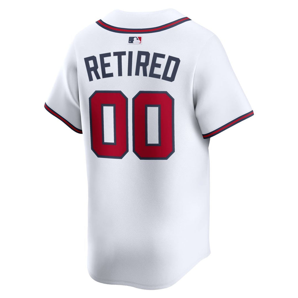 Atlanta Braves Nike Home Limited Pick-A-Player Retired Roster Jersey - White Official MLB Team Apparel Baseball Fan Gear