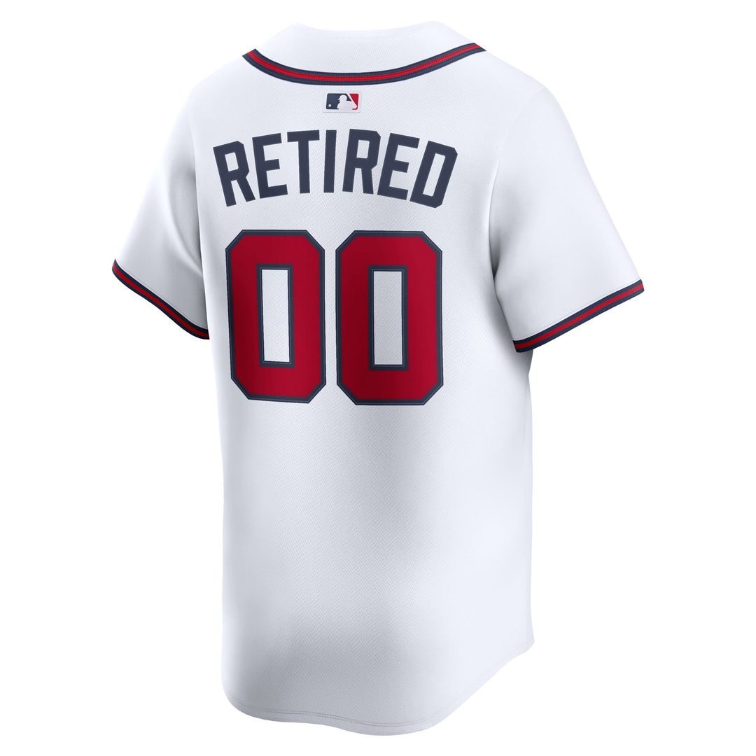Atlanta Braves Nike Home Limited Pick-A-Player Retired Roster Jersey - White Official MLB Team Apparel Baseball Fan Gear