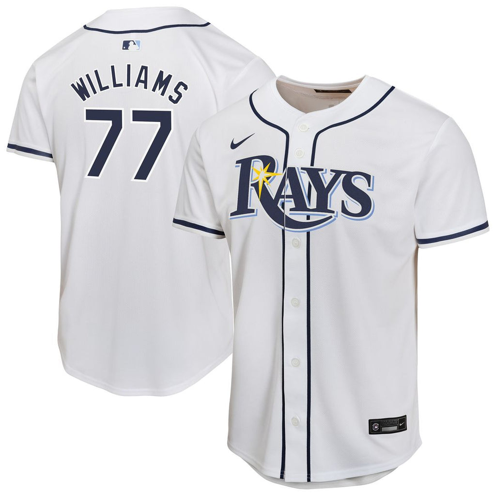 Carson Williams Tampa Bay Rays Nike Youth Home Player Game Jersey - White Official MLB Team Apparel Baseball Fan Gear
