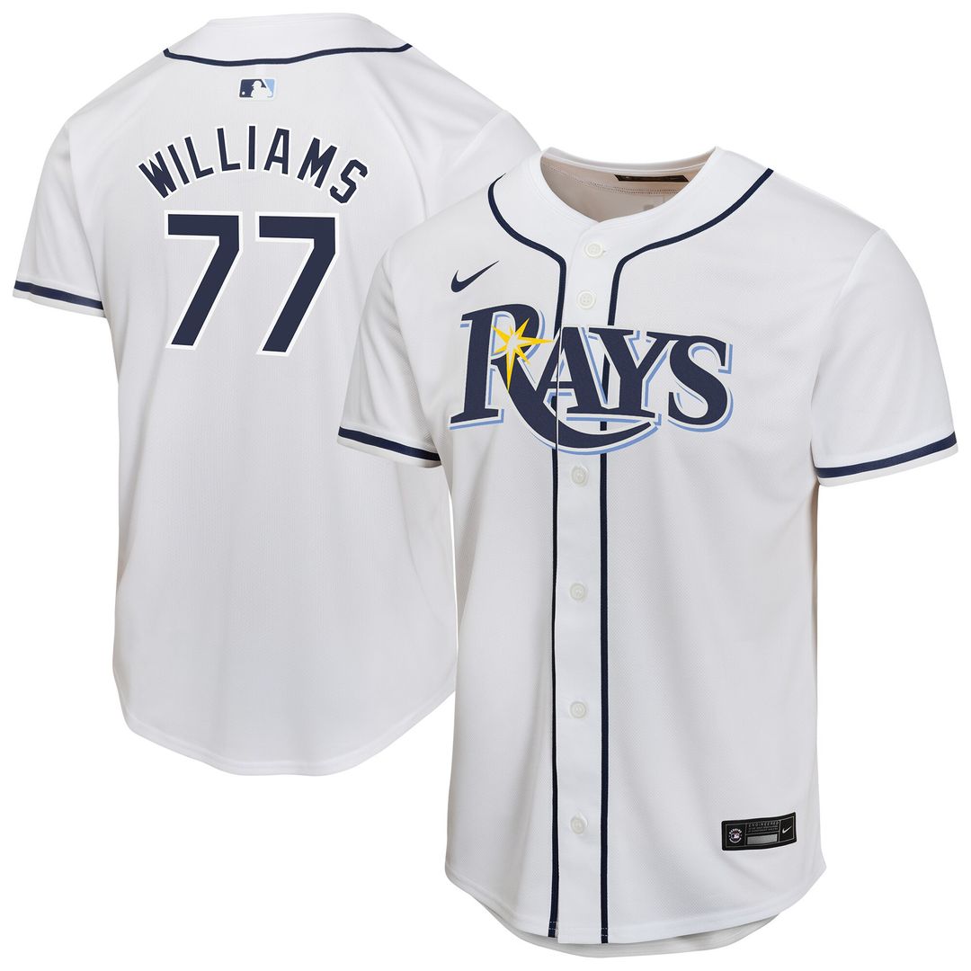 Carson Williams Tampa Bay Rays Nike Youth Home Player Game Jersey - White Official MLB Team Apparel Baseball Fan Gear