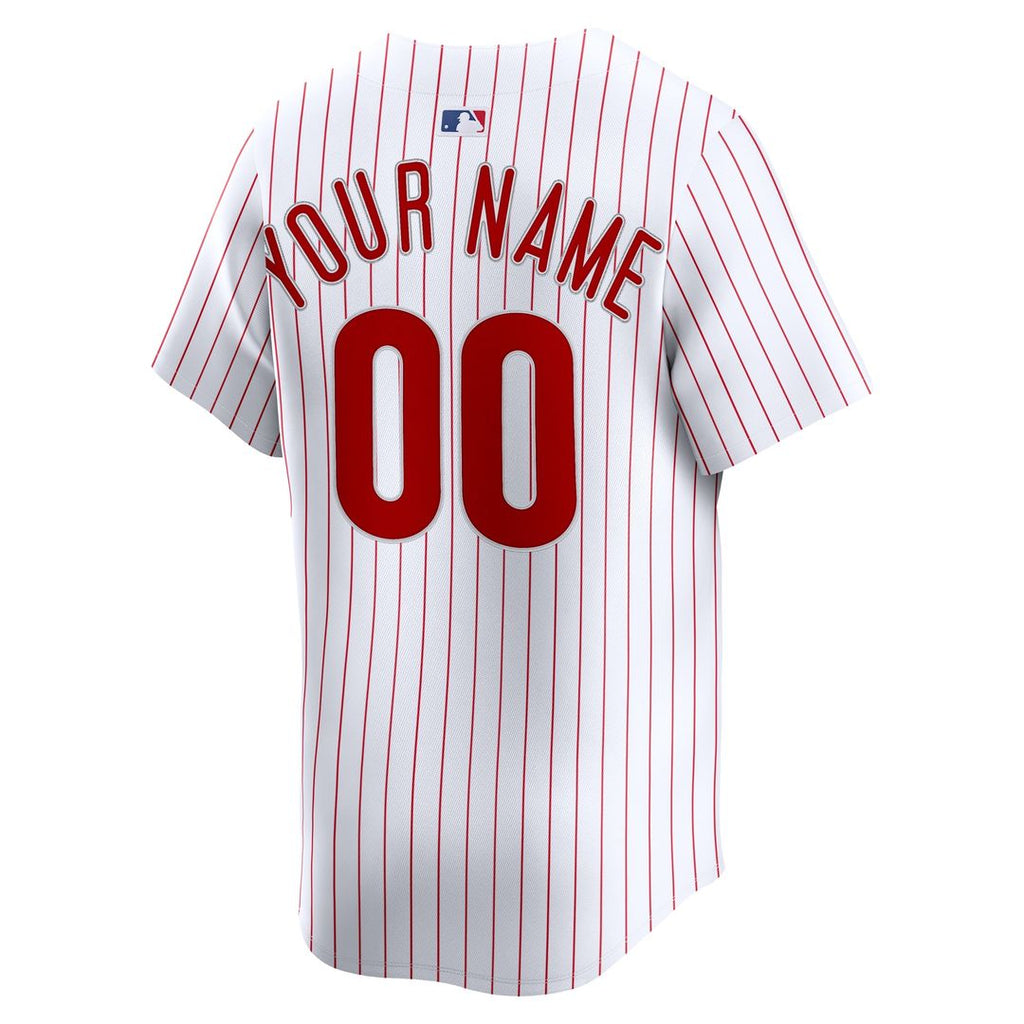 Philadelphia Phillies Nike Home Limited Custom Jersey - White Official MLB Team Apparel Baseball Fan Gear