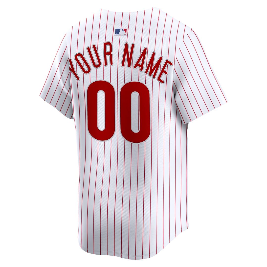 Philadelphia Phillies Nike Home Limited Custom Jersey - White Official MLB Team Apparel Baseball Fan Gear