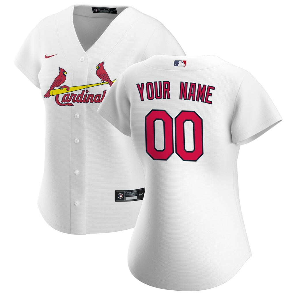 St. Louis Cardinals Nike Women's Home Replica Custom Jersey - White Official MLB Team Apparel Baseball Fan Gear
