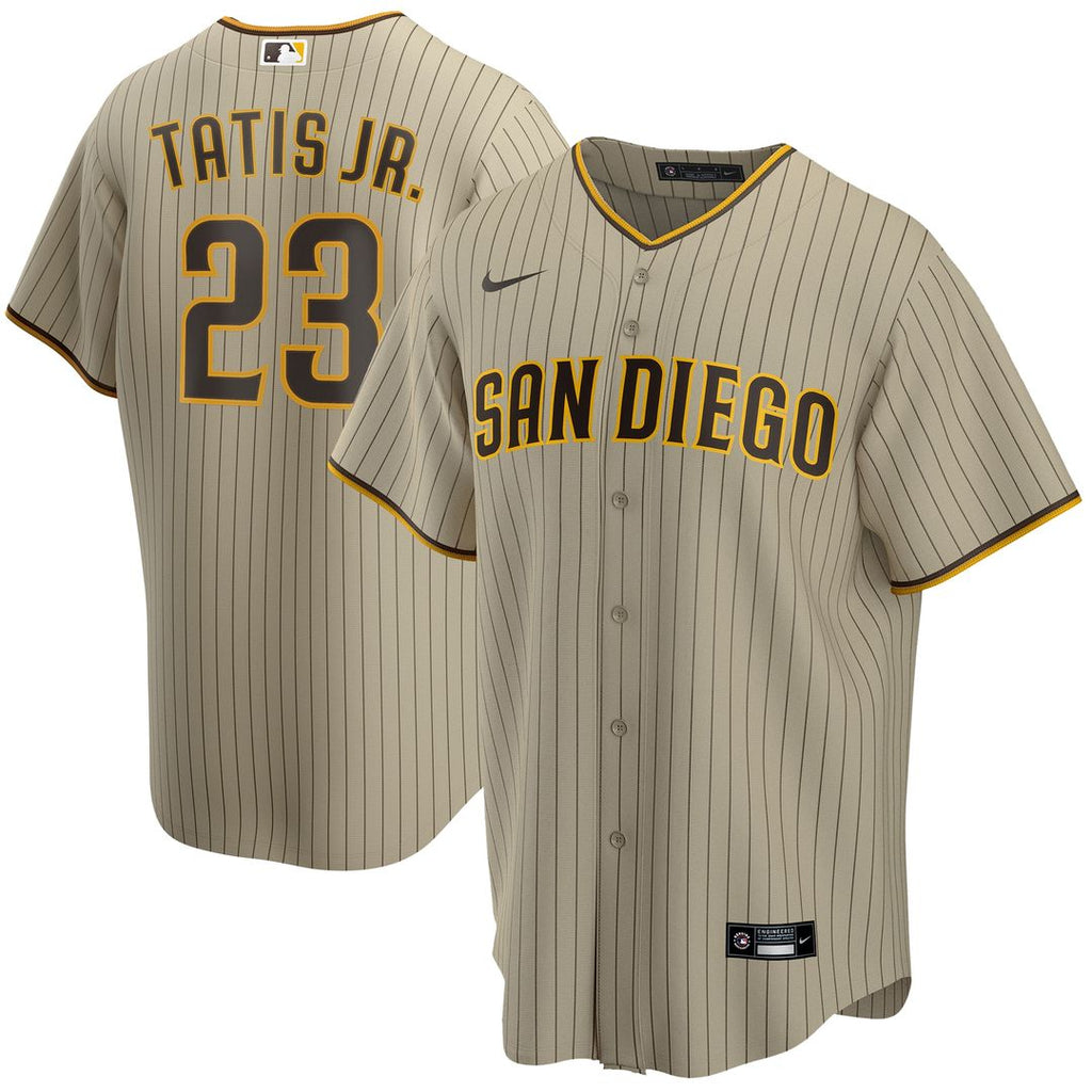 Fernando Tatis Jr. San Diego Padres Nike Alternate Replica Player Jersey - Tan Official MLB Team Apparel Baseball Fan Gear