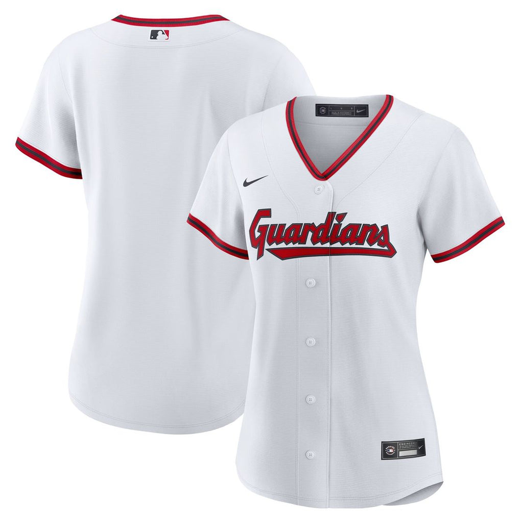 Cleveland Guardians Nike Women's Home Replica 2.0 Jersey - White Official MLB Team Apparel Baseball Fan Gear