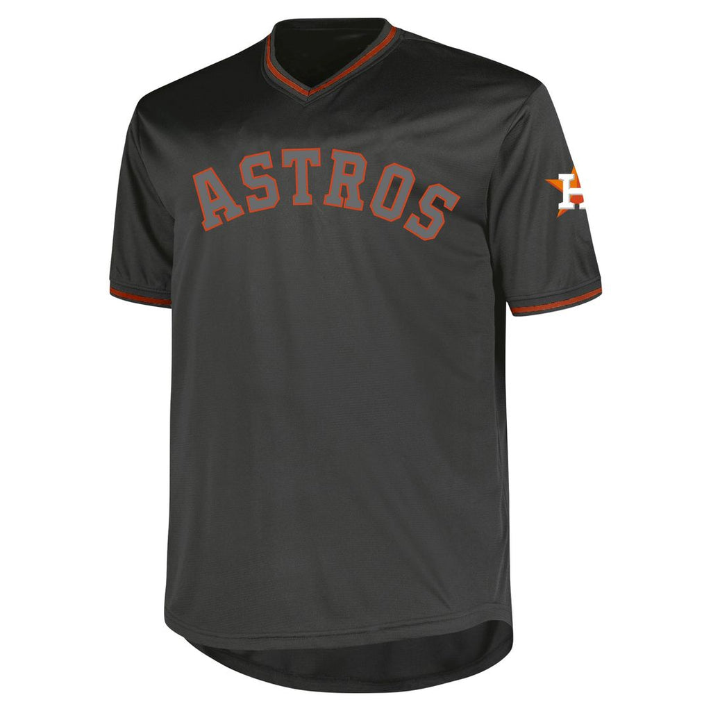 Houston Astros Profile Big & Tall Pop Fashion Jersey - Charcoal Official MLB Team Apparel Baseball Fan Gear