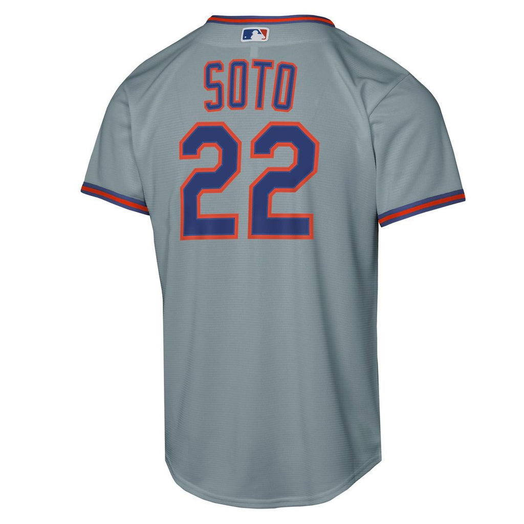Juan Soto New York Mets Nike Youth Road Replica Jersey - Gray Official MLB Team Apparel Baseball Fan Gear