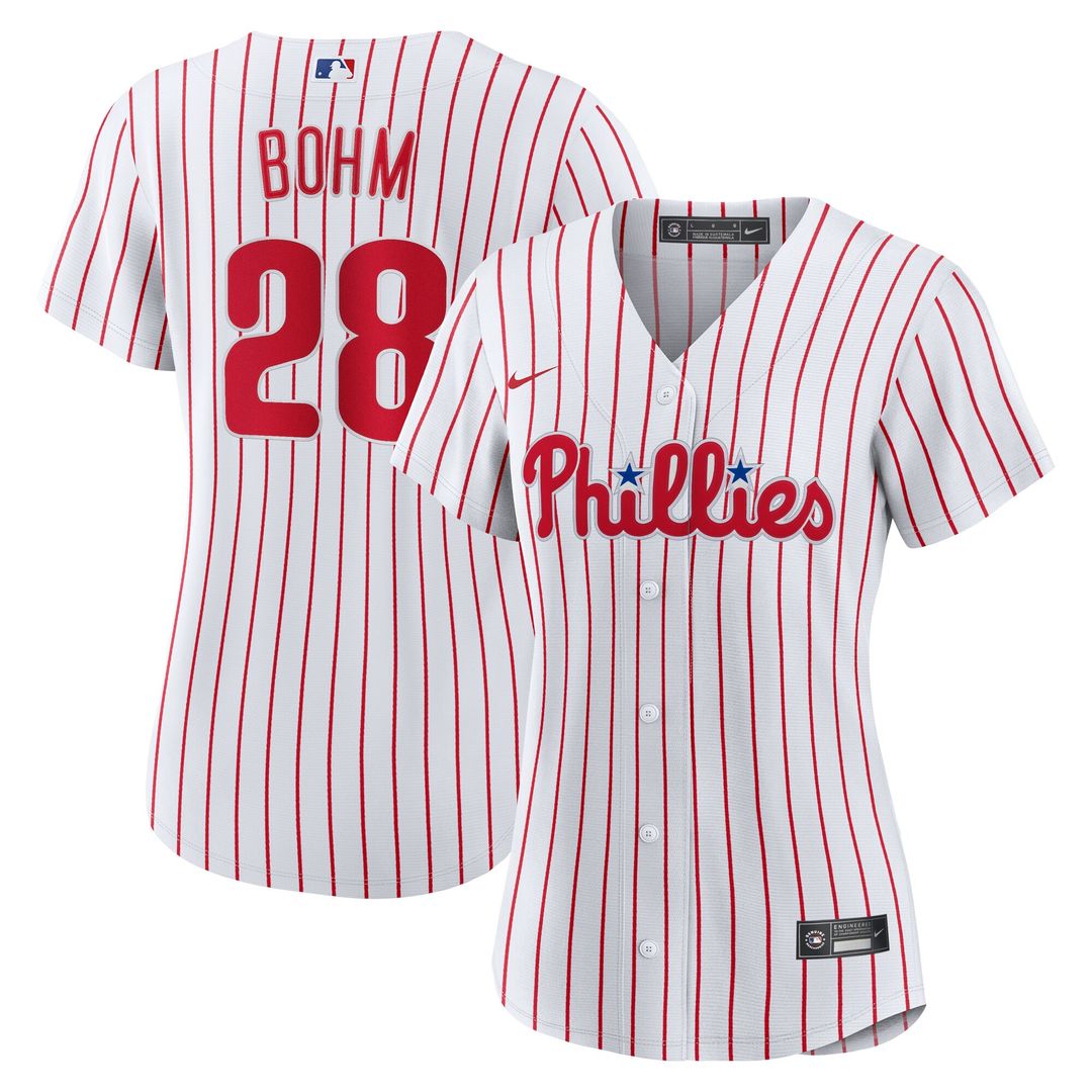Alec Bohm Philadelphia Phillies Nike Women's Home Replica Jersey - White Official MLB Team Apparel Baseball Fan Gear