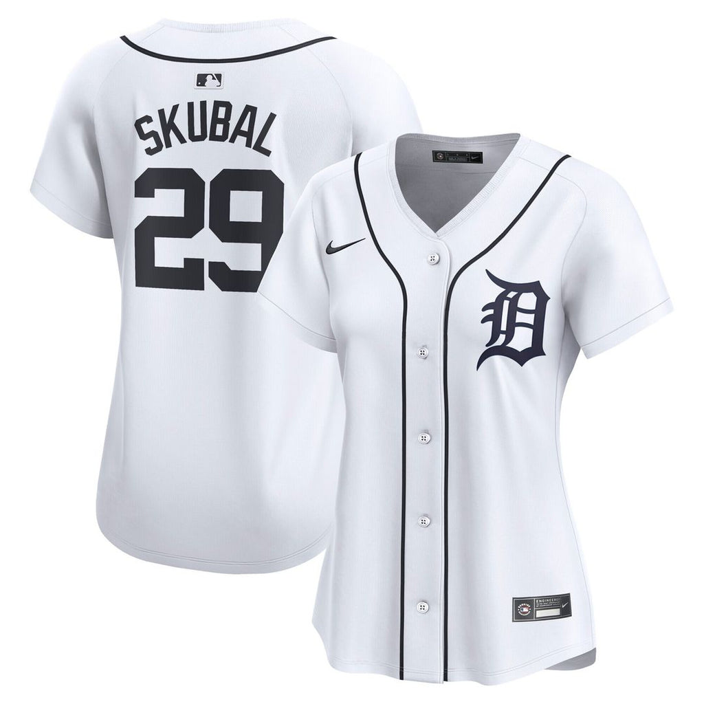 Tarik Skubal Detroit Tigers Nike Women's Limited Player Jersey – White Official MLB Team Apparel Baseball Fan Gear