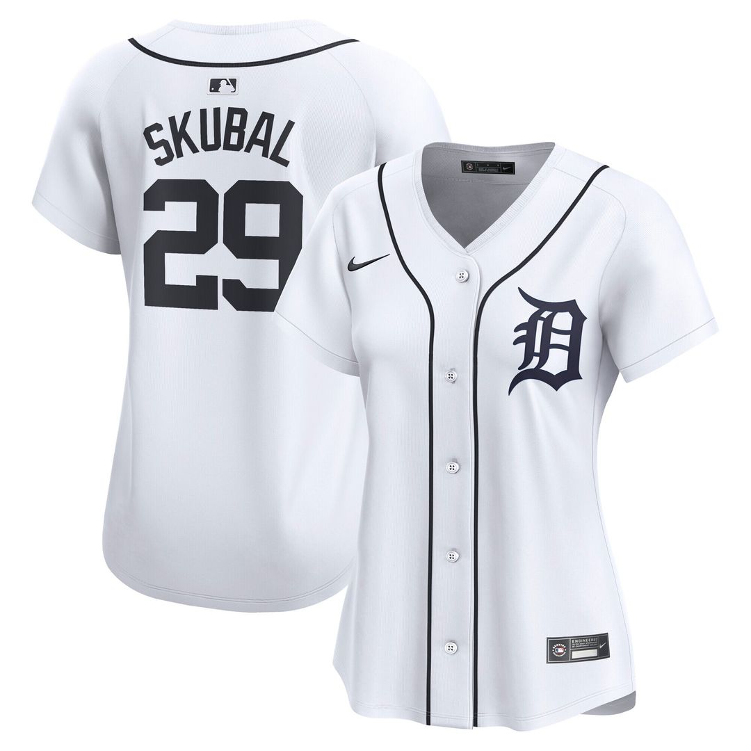 Tarik Skubal Detroit Tigers Nike Women's Limited Player Jersey – White Official MLB Team Apparel Baseball Fan Gear