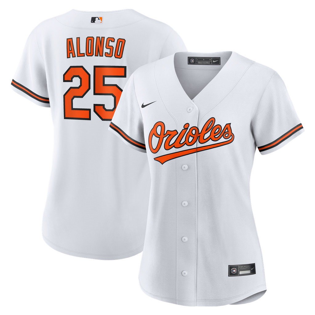 Pete Alonso Baltimore Orioles Nike Women's Home Replica Jersey - White Official MLB Team Apparel Baseball Fan Gear