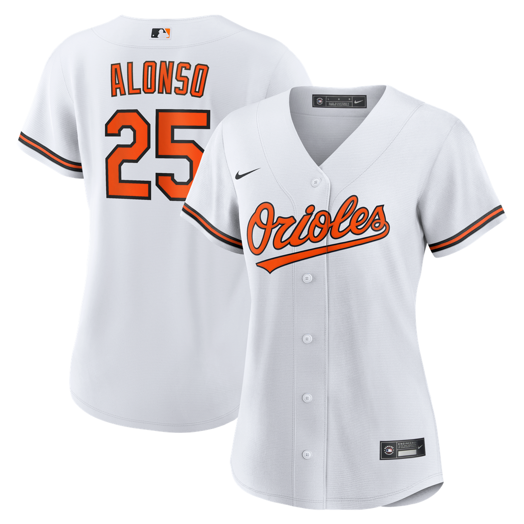 Pete Alonso Baltimore Orioles Nike Women's Home Replica Jersey - White Official MLB Team Apparel Baseball Fan Gear