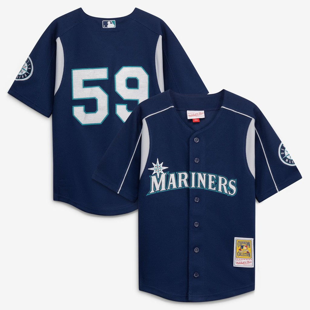 Felix Hernandez Seattle Mariners Mitchell & Ness Preschool Cooperstown Collection Batting Practice Jersey - Navy Official MLB Team Apparel Baseball Fa