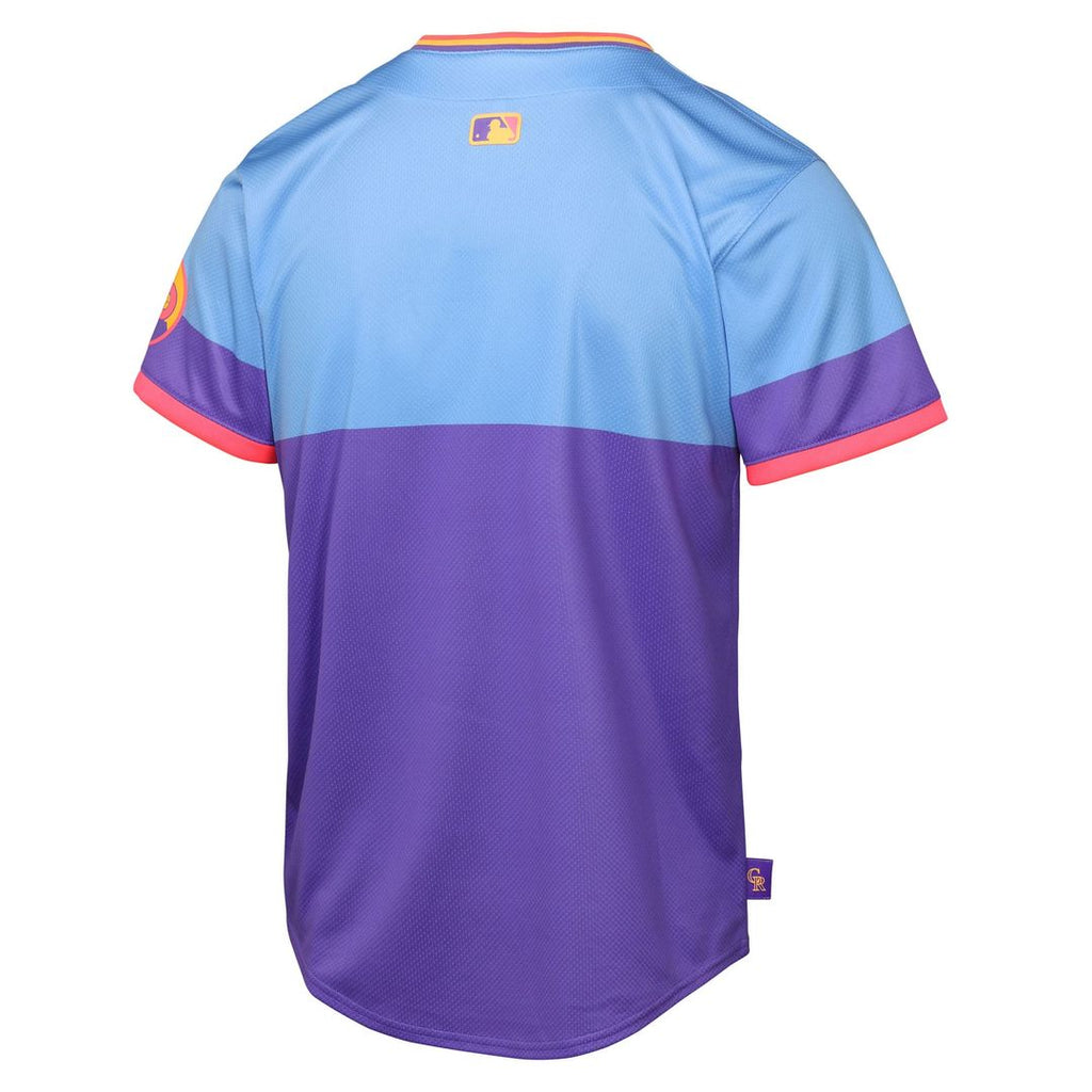 Colorado Rockies Nike Youth 2025 City Connect Limited Jersey - Purple/Light Blue Official MLB Team Apparel Baseball Fan Gear
