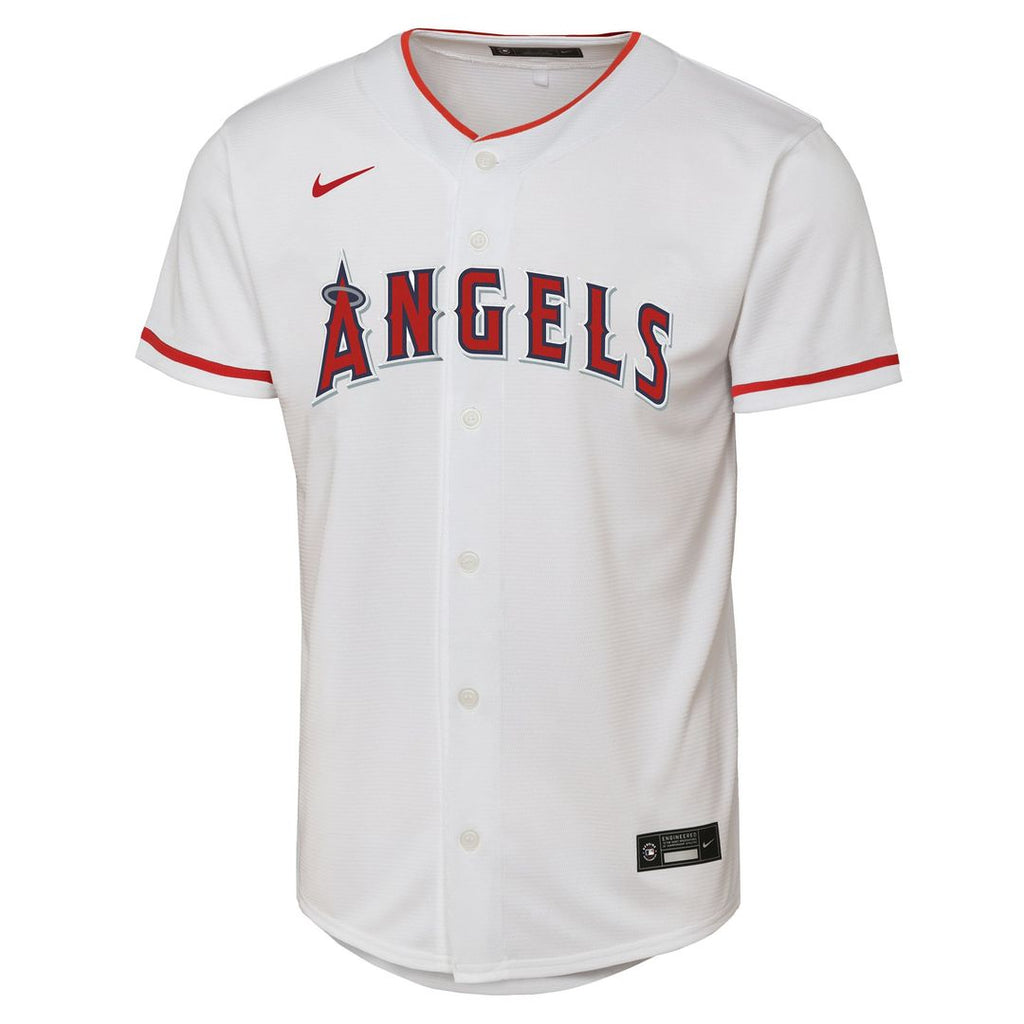 Mike Trout Los Angeles Angels Nike Youth Home Replica Player Jersey - White Official MLB Team Apparel Baseball Fan Gear