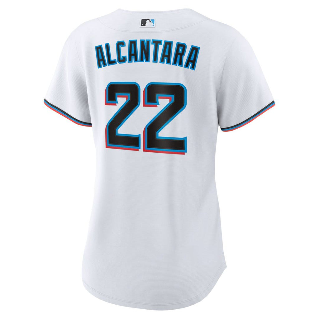 Sandy Alcantara Miami Marlins Nike Women's Home Replica Player Jersey - White Official MLB Team Apparel Baseball Fan Gear