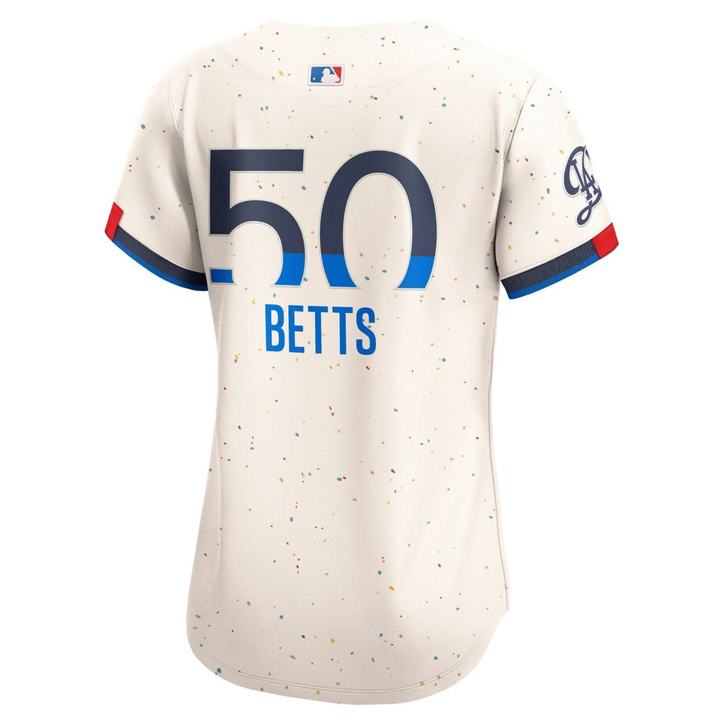 Mookie Betts Los Angeles Dodgers Nike Women's City Connect Limited Jersey – Cream Official MLB Team Apparel Baseball Fan Gear