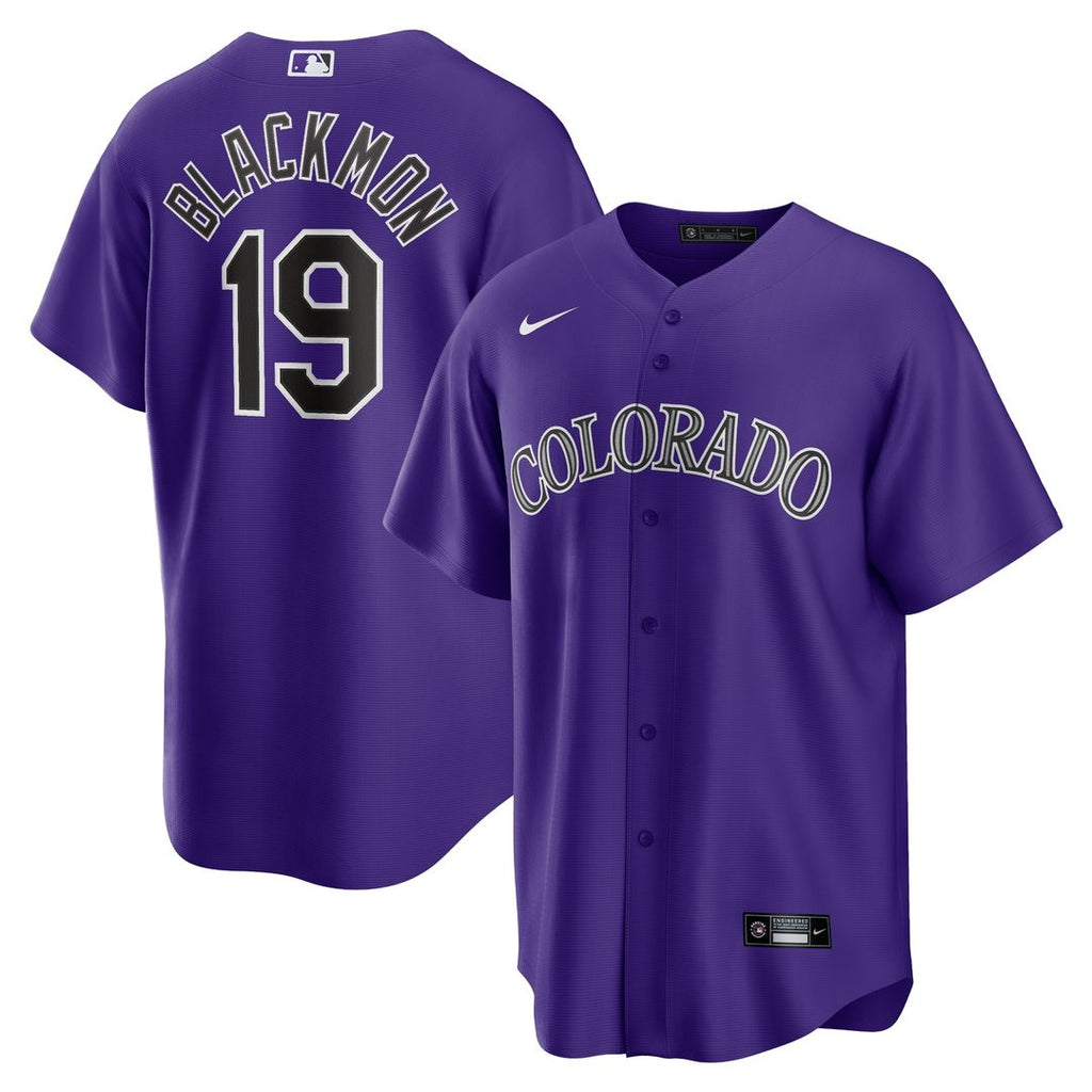 Charlie Blackmon Colorado Rockies Nike Alternate Replica Player Name Jersey - Purple Official MLB Team Apparel Baseball Fan Gear