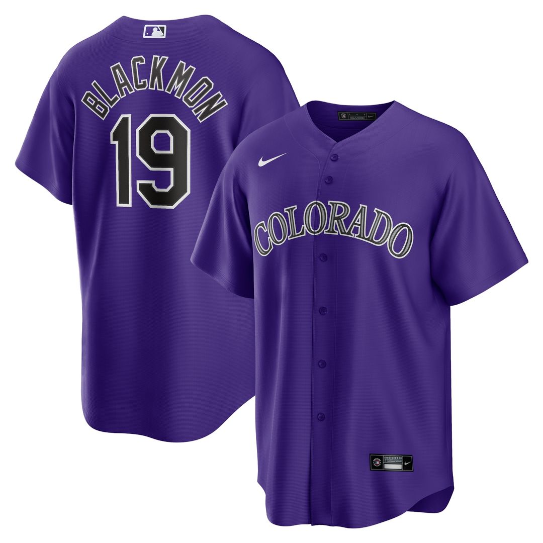 Charlie Blackmon Colorado Rockies Nike Alternate Replica Player Name Jersey - Purple Official MLB Team Apparel Baseball Fan Gear