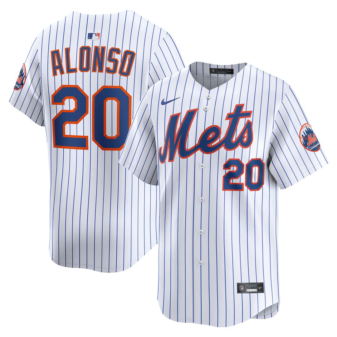 Pete Alonso New York Mets Nike Home Limited Jersey - White Official MLB Team Apparel Baseball Fan Gear