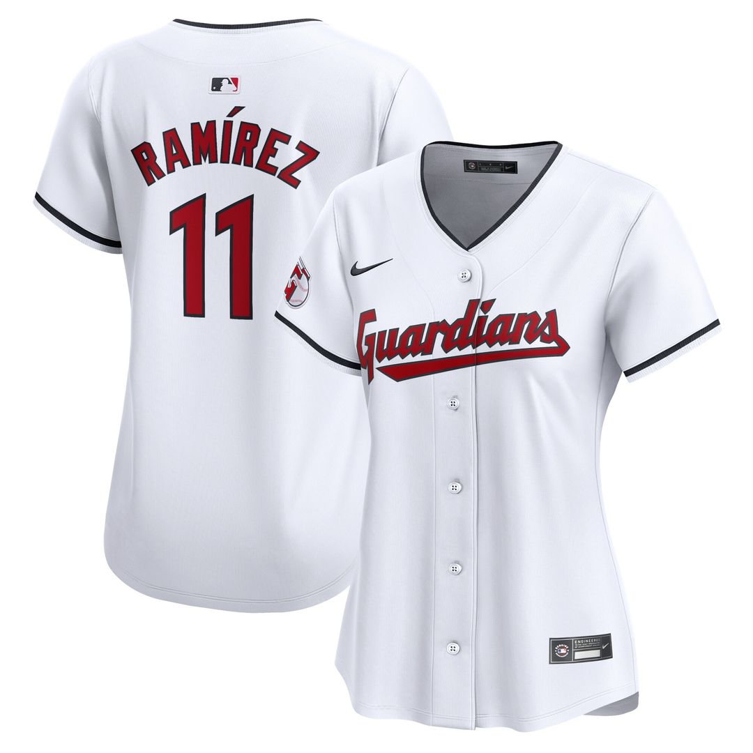 Jose Ramirez Cleveland Guardians Nike Women's Home Limited Player Jersey - White Official MLB Team Apparel Baseball Fan Gear
