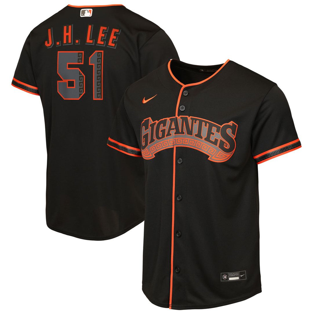 Jung Hoo Lee San Francisco Giants Nike Youth Alternate 2 Replica Jersey - Black Official MLB Team Apparel Baseball Fan Gear