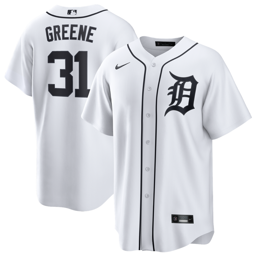 Riley Greene Detroit Tigers Nike Home Replica Jersey - White Official MLB Team Apparel Baseball Fan Gear