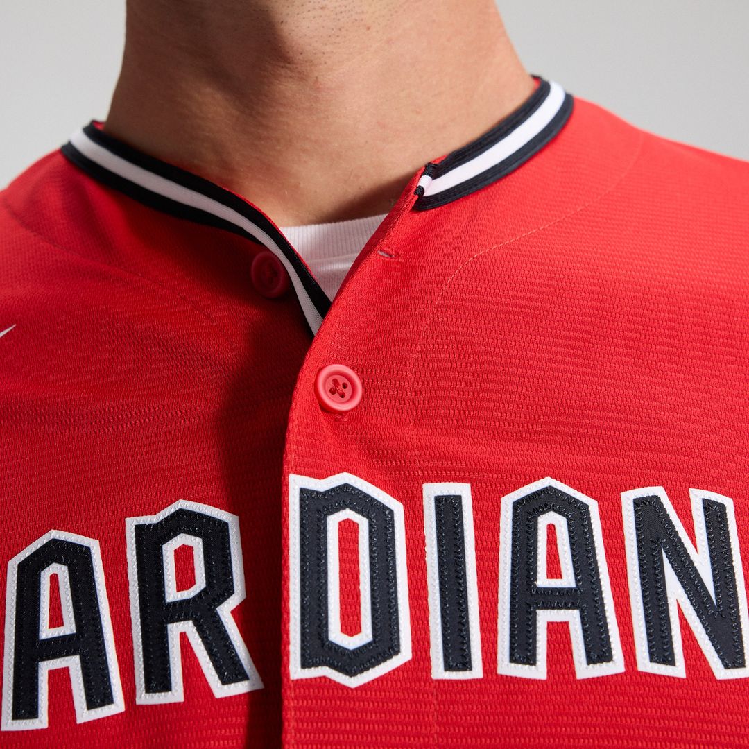 Cleveland Guardians Nike Alternate 2 Replica Jersey - Red Official MLB Team Apparel Baseball Fan Gear