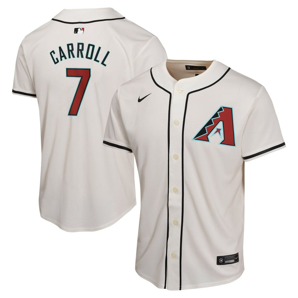 Corbin Carroll Arizona Diamondbacks Nike Youth Home Game Player Jersey - White Official MLB Team Apparel Baseball Fan Gear