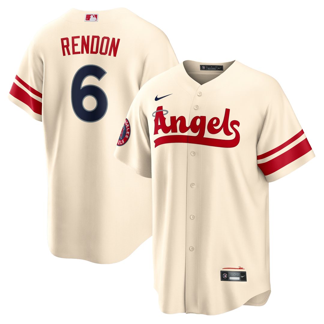 Anthony Rendon Los Angeles Angels Nike City Connect Replica Player Jersey - Cream Official MLB Team Apparel Baseball Fan Gear