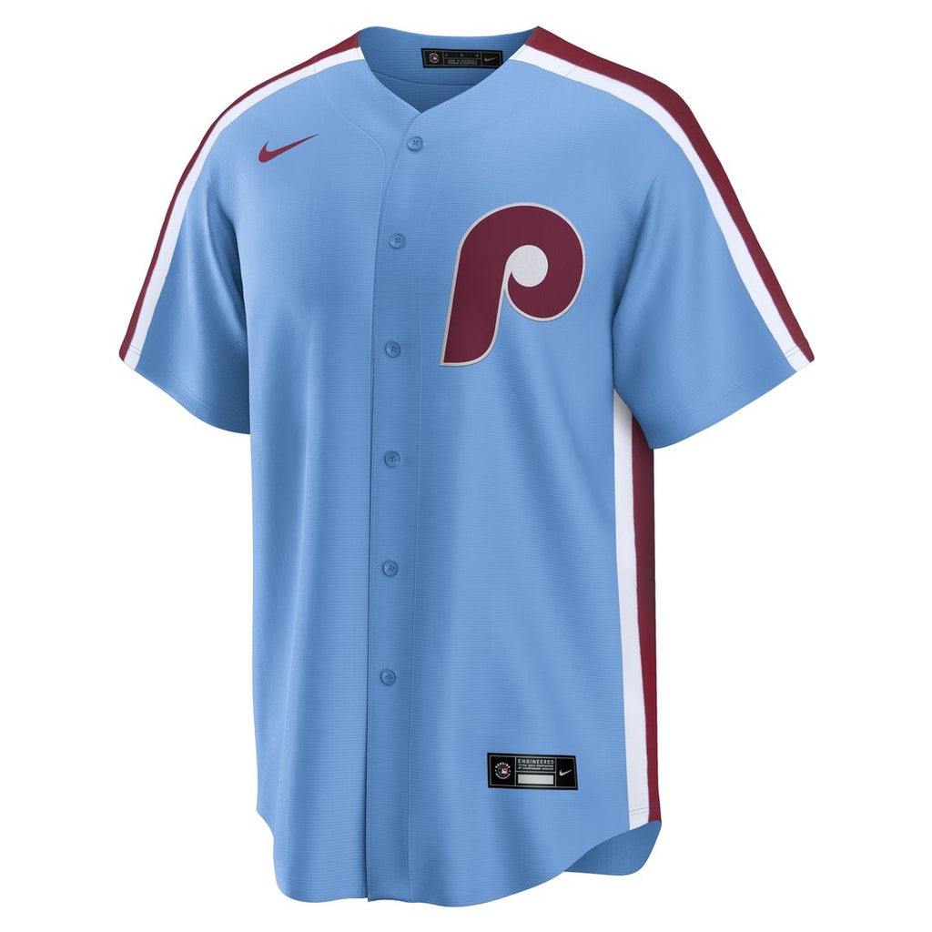 Kyle Schwarber Philadelphia Phillies Nike Alternate, 1st Replica Jersey - Light Blue Official MLB Team Apparel Baseball Fan Gear