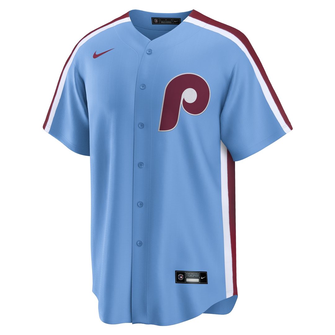 Kyle Schwarber Philadelphia Phillies Nike Alternate, 1st Replica Jersey - Light Blue Official MLB Team Apparel Baseball Fan Gear