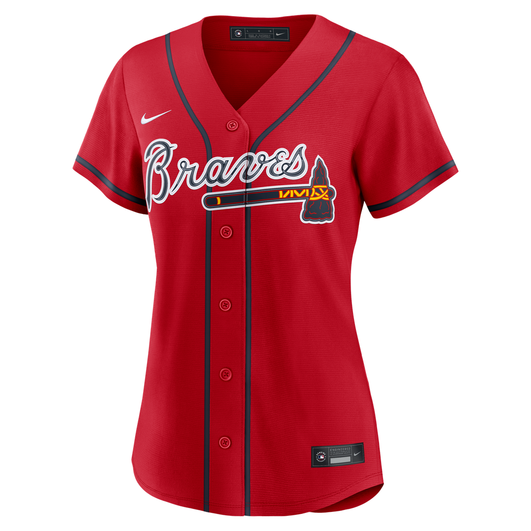 Ronald Acuña Jr. Atlanta Braves Nike Women's Alternate Replica Jersey - Navy Official MLB Team Apparel Baseball Fan Gear