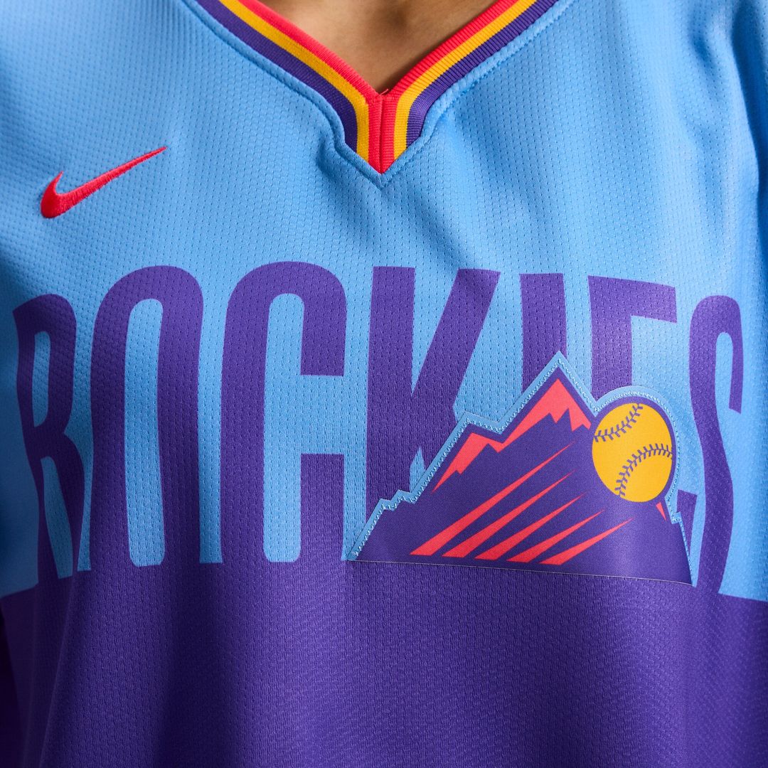 Colorado Rockies Nike Women's 2025 City Connect Limited Jersey - Purple/Light Blue Official MLB Team Apparel Baseball Fan Gear