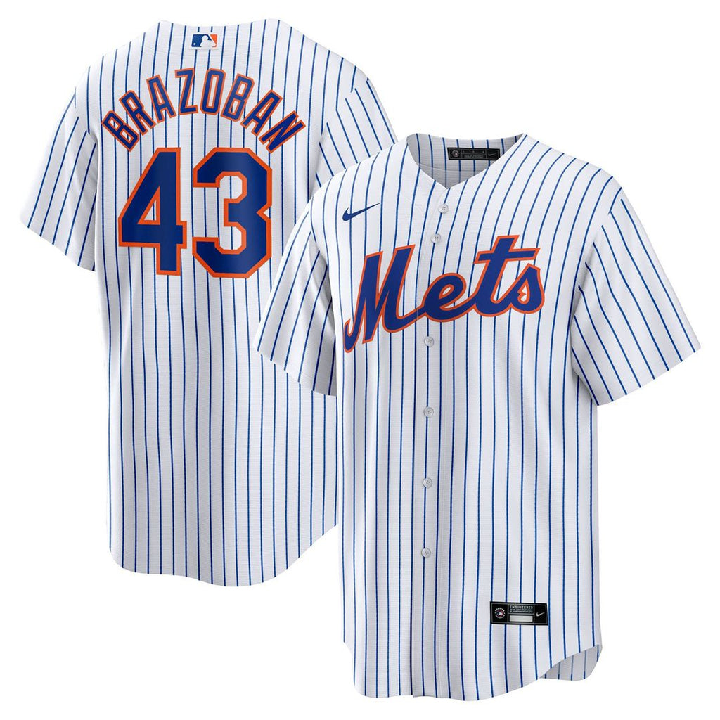 Huascar Brazobán New York Mets Nike Home Replica Jersey - White Official MLB Team Apparel Baseball Fan Gear