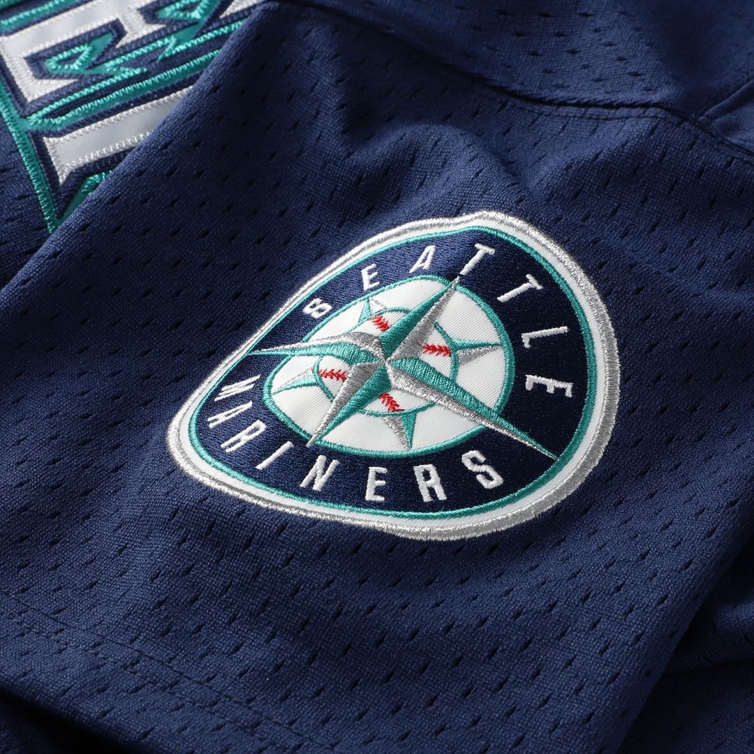 Ichiro Suzuki Seattle Mariners Mitchell & Ness Authentic Batting Practice Jersey - Navy Official MLB Team Apparel Baseball Fan Gear
