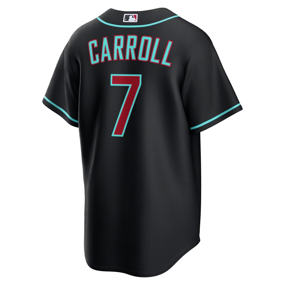 Corbin Carroll Arizona Diamondbacks Nike Alternate 2 Replica Jersey - Crimson Official MLB Team Apparel Baseball Fan Gear