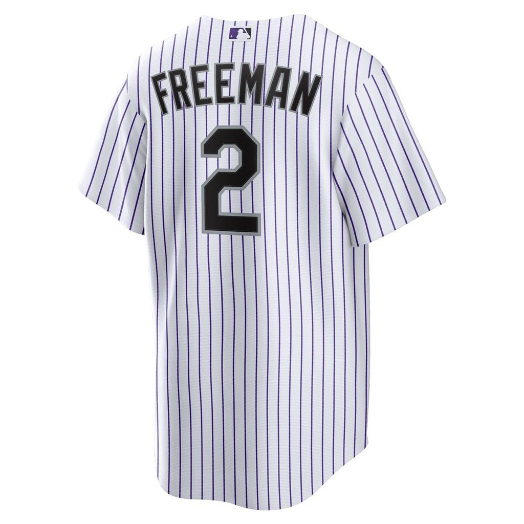 Tyler Freeman Colorado Rockies Nike Home Replica Jersey - White Official MLB Team Apparel Baseball Fan Gear