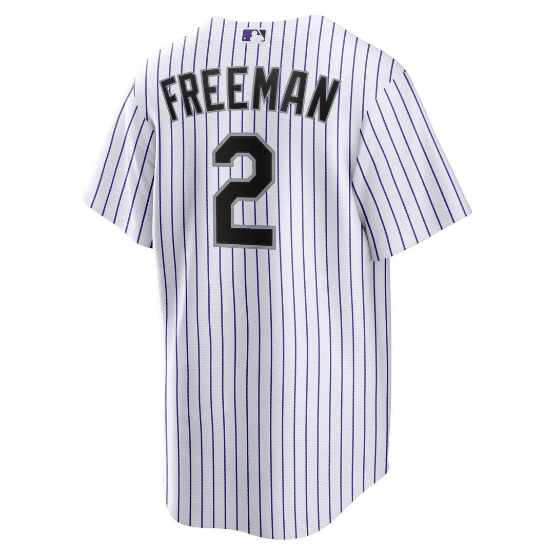 Tyler Freeman Colorado Rockies Nike Home Replica Jersey - White Official MLB Team Apparel Baseball Fan Gear