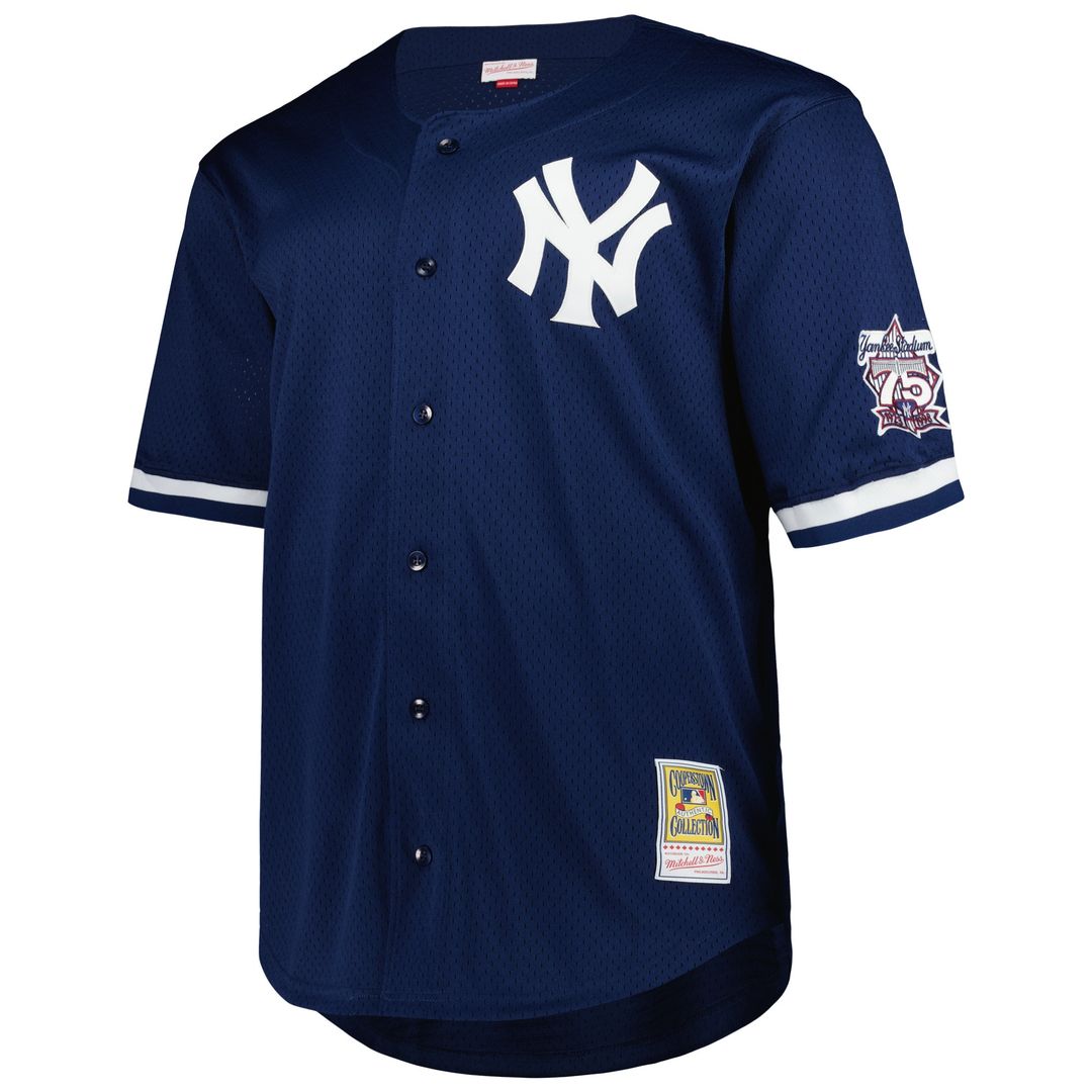 Derek Jeter New York Yankees Mitchell & Ness Big & Tall Cooperstown Mesh Batting Practice Jersey - Navy Official MLB Team Apparel Baseball Fan Gear