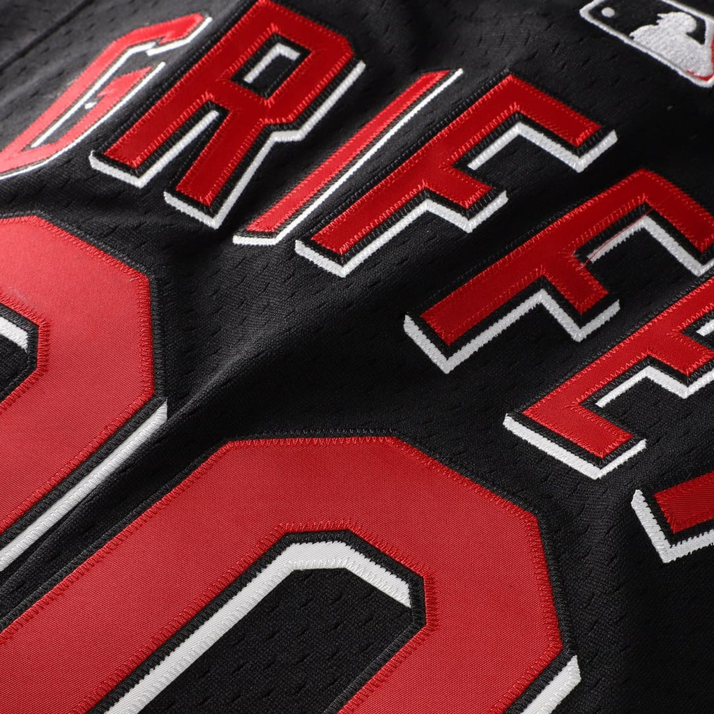 Ken Griffey Jr. Cincinnati Reds Mitchell & Ness Big & Tall Cooperstown Mesh Batting Practice Jersey - Black Official MLB Team Apparel Baseball Fan Gea