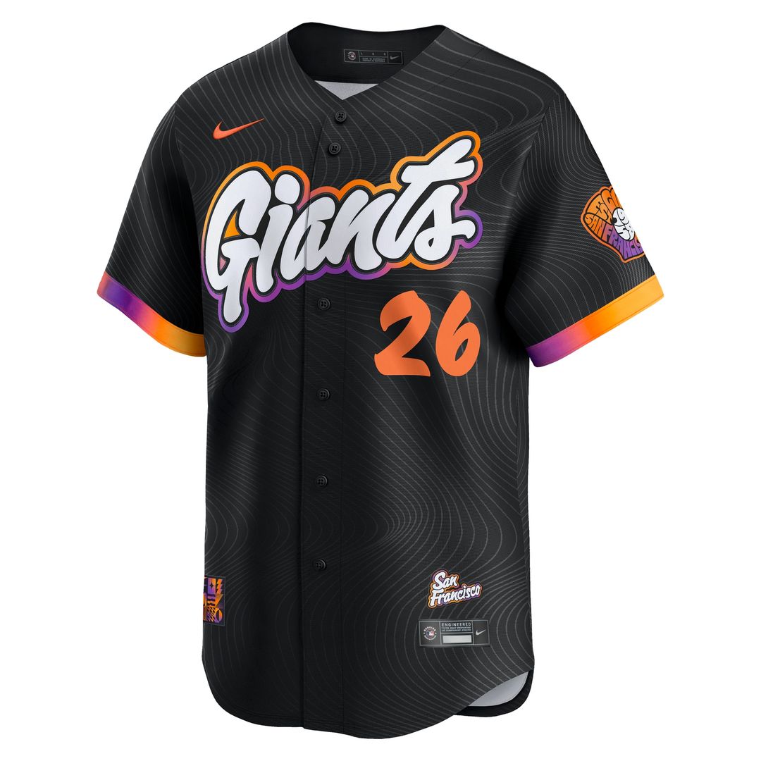 Matt Chapman San Francisco Giants Nike 2025 City Connect Limited Jersey - Anthracite Official MLB Team Apparel Baseball Fan Gear